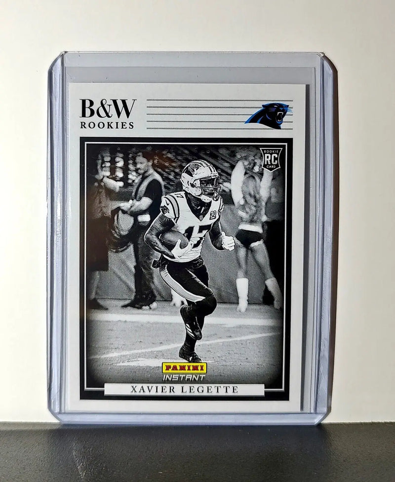 Xavier Legette 2024 Panini NFL #24 Black & White Rookies Card Panthers 1 of 680 - Football Card Single