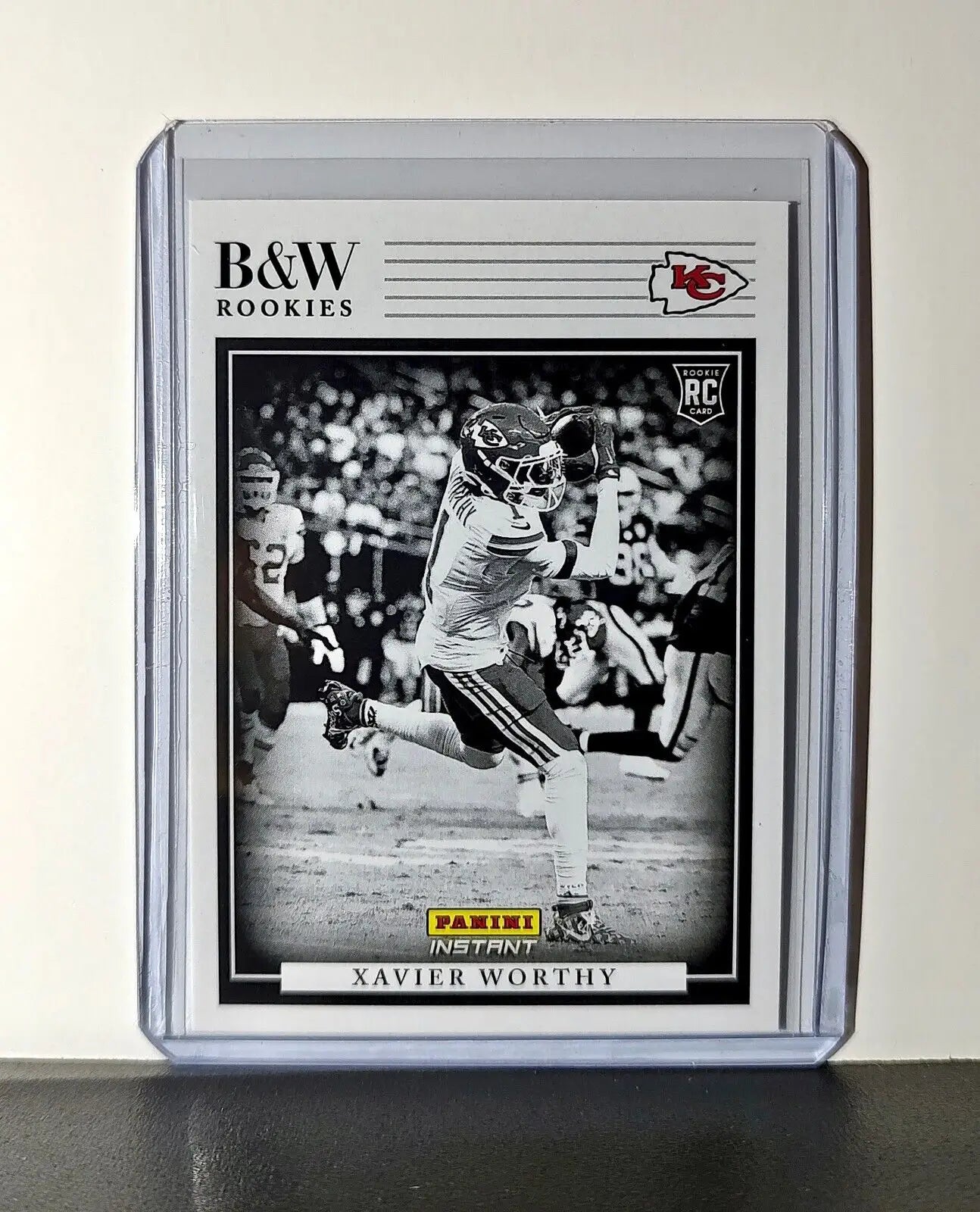 Xavier Worthy 2024 Panini NFL #23 Black & White Rookies Card Chiefs 1 of 680