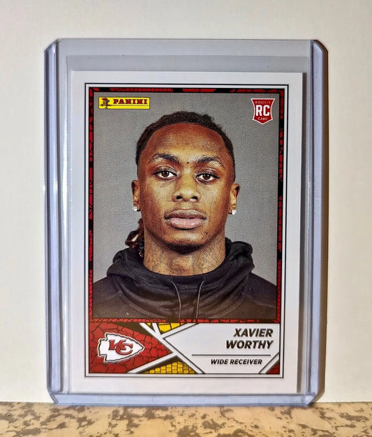 Xavier Worthy 2024 Panini NFL #82 Rookie Sticker Card Kansas City Chiefs - Football Card Single