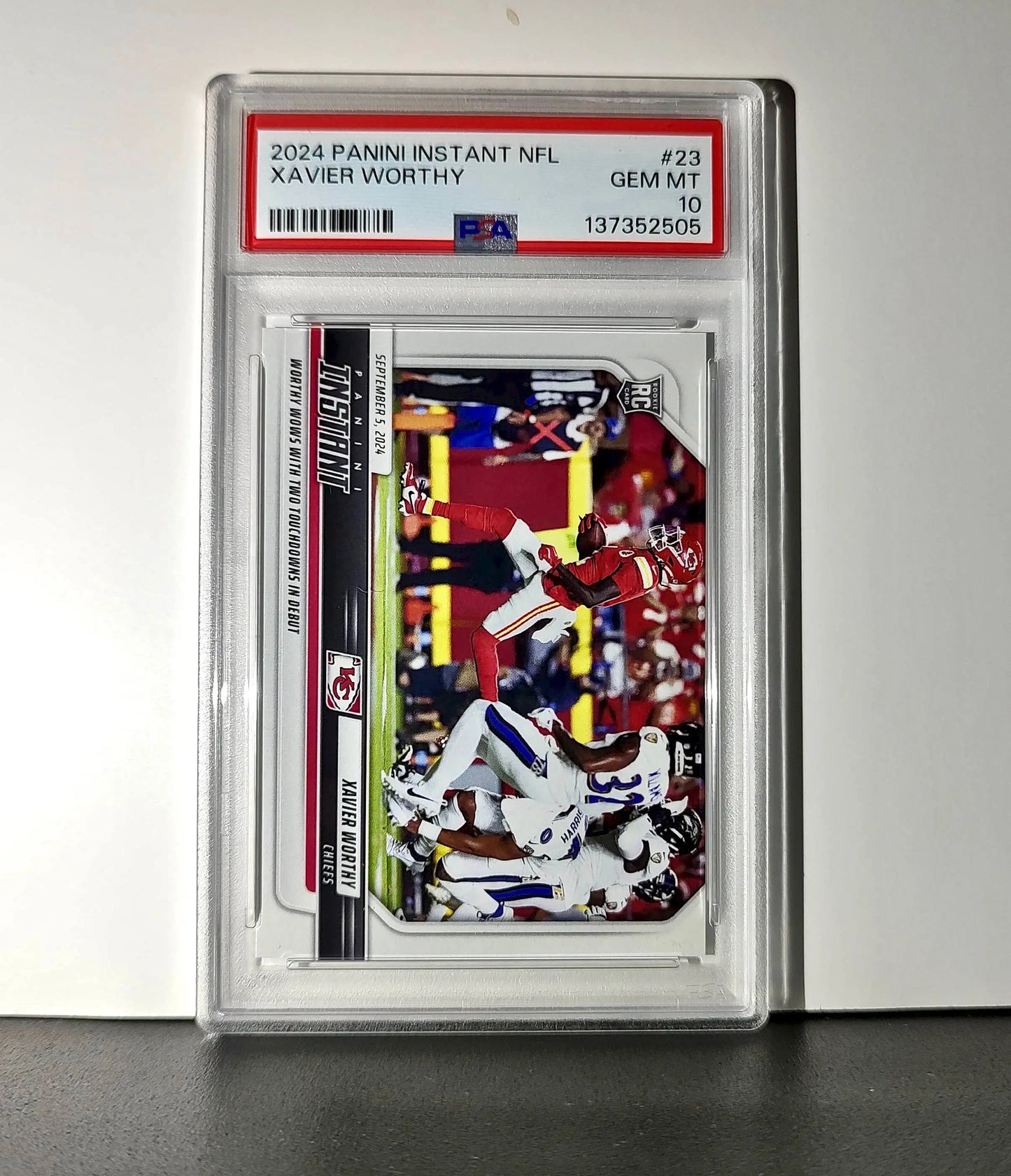 Xavier Worthy Rookie 2024 Panini Instant NFL #23 PSA 10 Gem Mint - Football Card Single