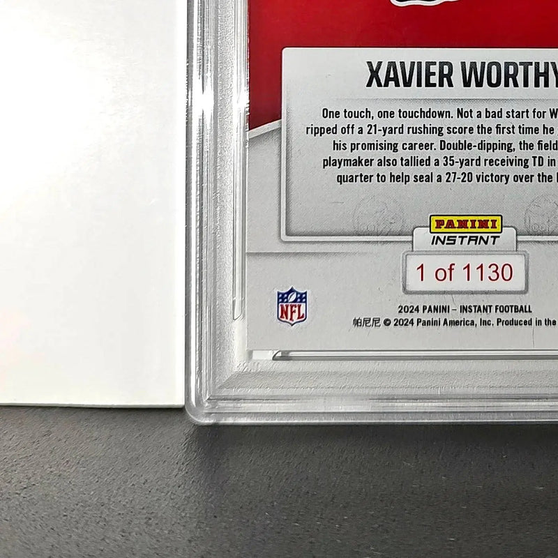 Xavier Worthy Rookie 2024 Panini Instant NFL #23 PSA 10 Gem Mint - Football Card Single