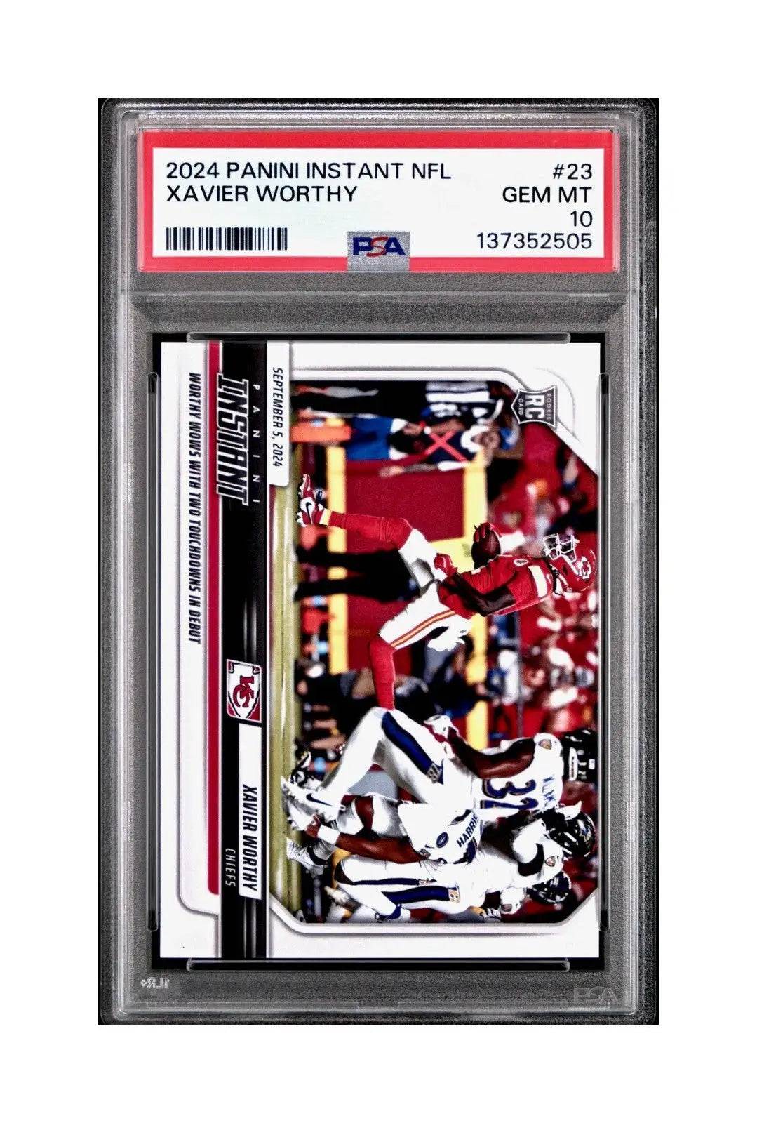 Xavier Worthy Rookie 2024 Panini Instant NFL #23 PSA 10 Gem Mint - Football Card Single