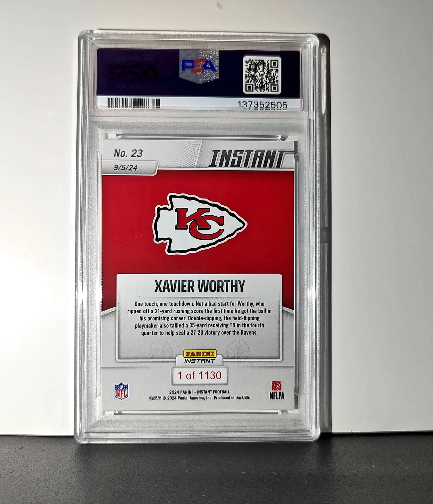 Xavier Worthy Rookie 2024 Panini Instant NFL #23 PSA 10 Gem Mint - Football Card Single