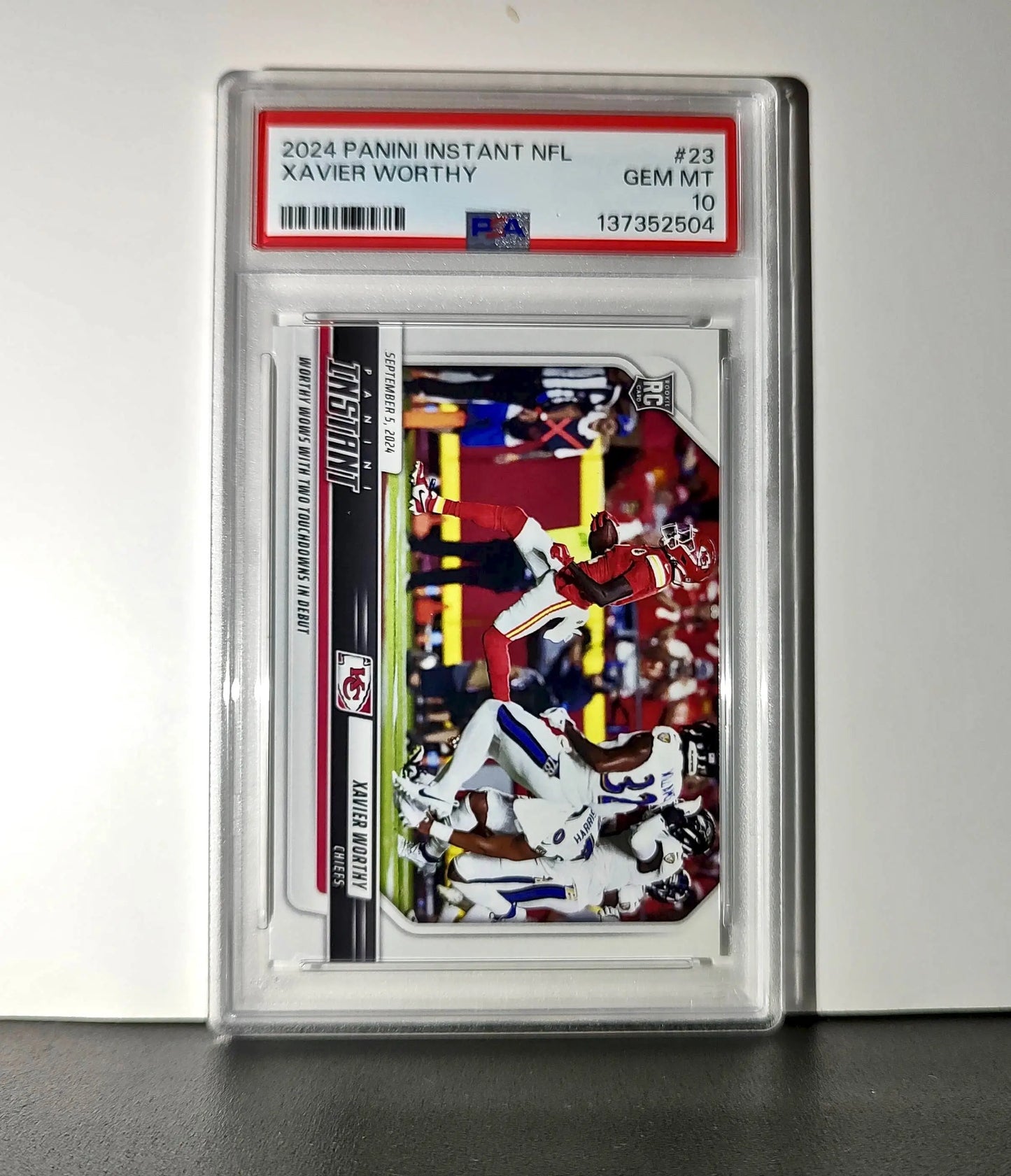 Xavier Worthy Rookie 2024 Panini Instant NFL #23 PSA 10 Gem Mint - Football Card Single