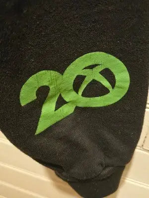 Xbox 20 Sweatshirt Mens L Black Graphic 4 Controllers Sleeve Logo Pullover - Apparel