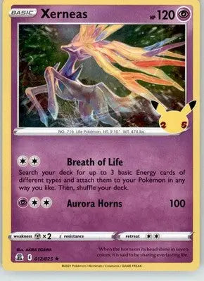Xerneas - Celebrations - 012/025 - Holo LP Pokemon - Pokémon Card Single