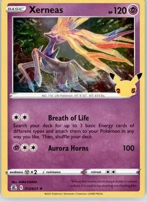Xerneas - Celebrations - 012/025 - Holo LP Pokemon - Pokémon Card Single