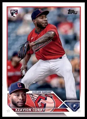 Xzavion Curry Rookie 2023 Topps #513 Cleveland Guardians - Baseball Card Single