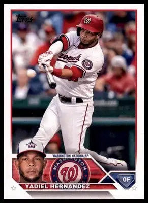 Yadiel Hernandez 2023 Topps #257 Washington Nationals - Baseball Card Single