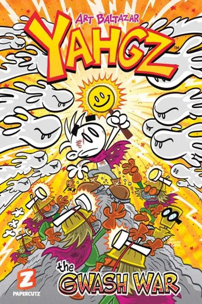 Colorful Cartoon Comic Book Cover from Craynobi Tales Gwash War in Cray City