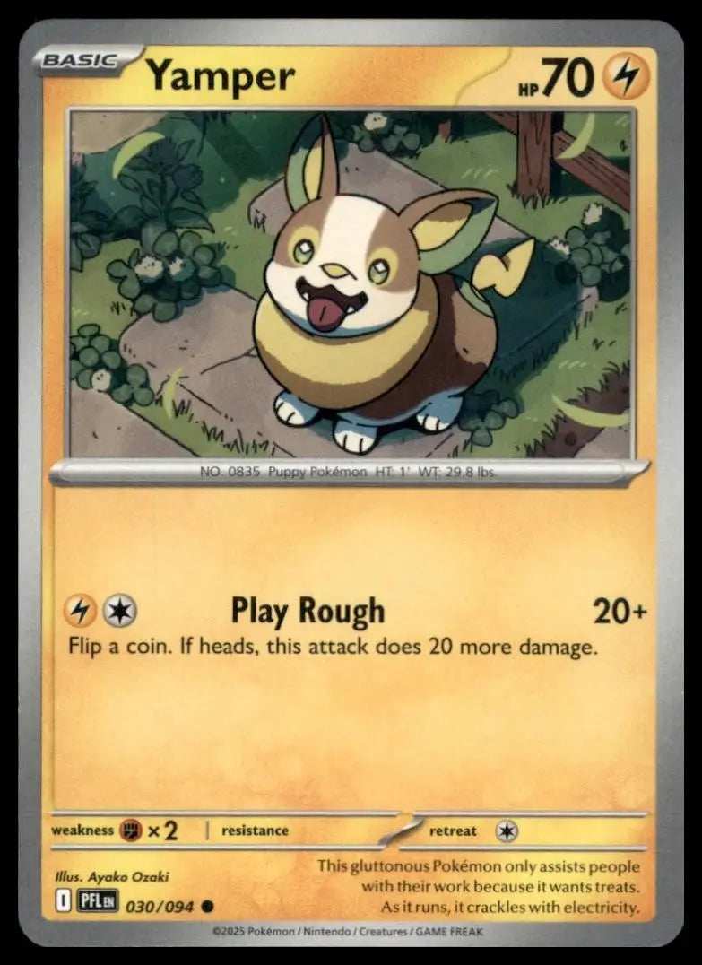 Yamper 030/094 Me02: Phantasmal Flames Regular Pokemon - Pokémon Card Single