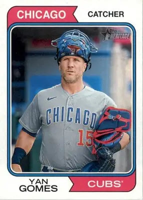 Yan Gomes - 2023 Topps Heritage - #605 - Baseball - Baseball Card Single