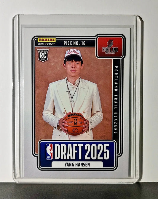 Yang Hansen Rookie 2025-26 Panini NBA #16 Draft Night Portland Trail Blazers - Basketball Card Single