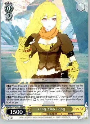 Yang Xiao Long - RWBY - RWBY/WX03-001 RR - NM Weiss Schwarz