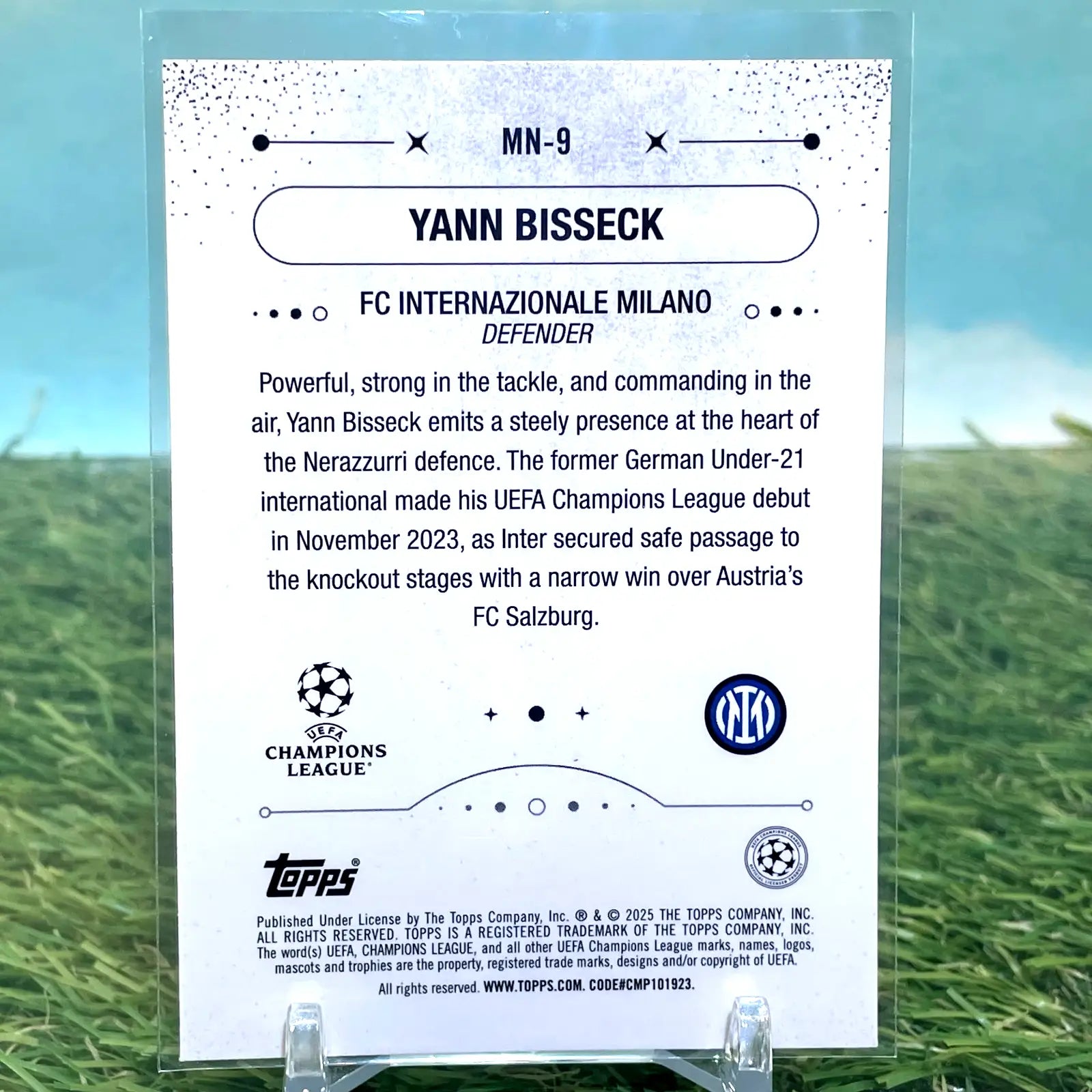Yann Bisseck 2025 Topps Merlin Mystic Nights #MN-9 - Soccer Card Single