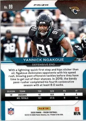 Yannick Ngakoue - 2020 Panini Prizm - #99 - Prizm Disco Football - Football Card Single