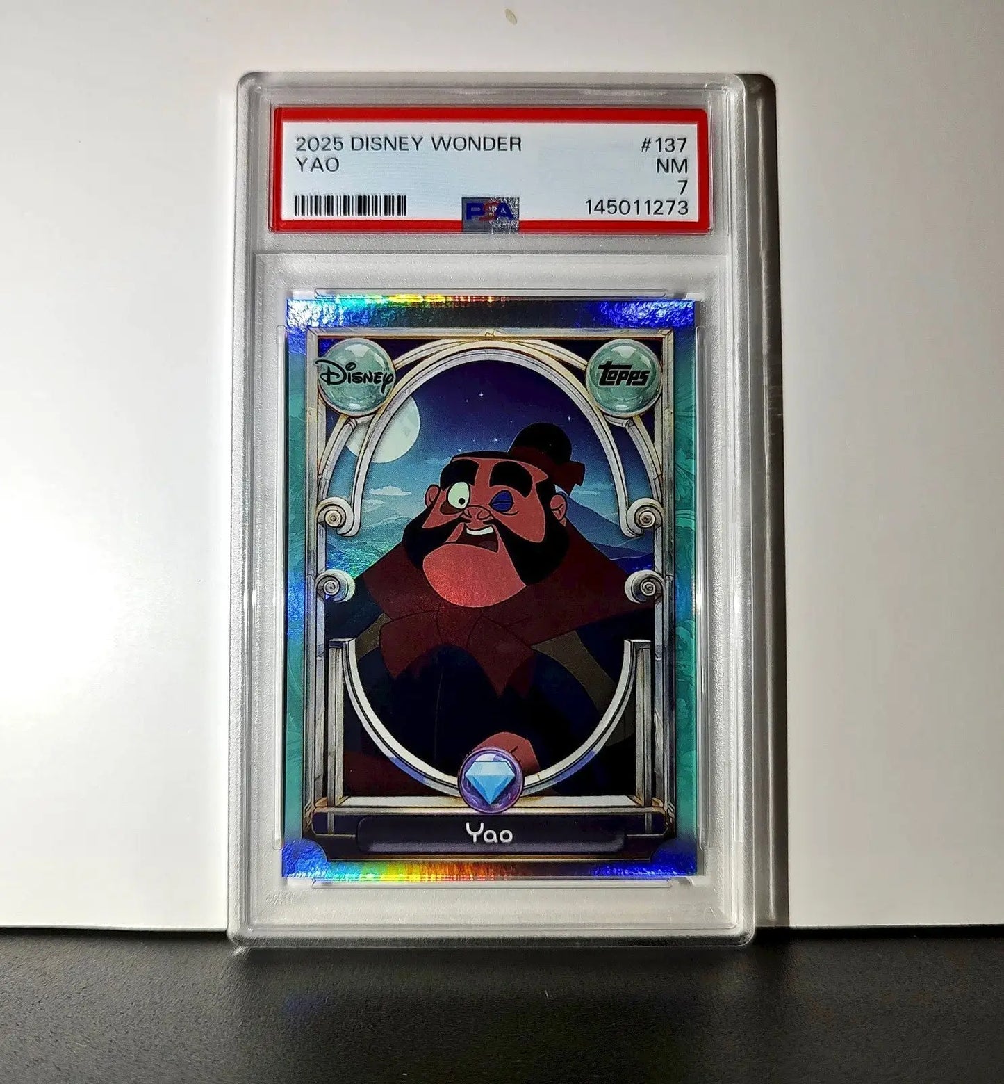 Yao 2025 Topps Disney Wonder #137 Diamond Card Mulan PSA 7 - Non-Sports Card Single
