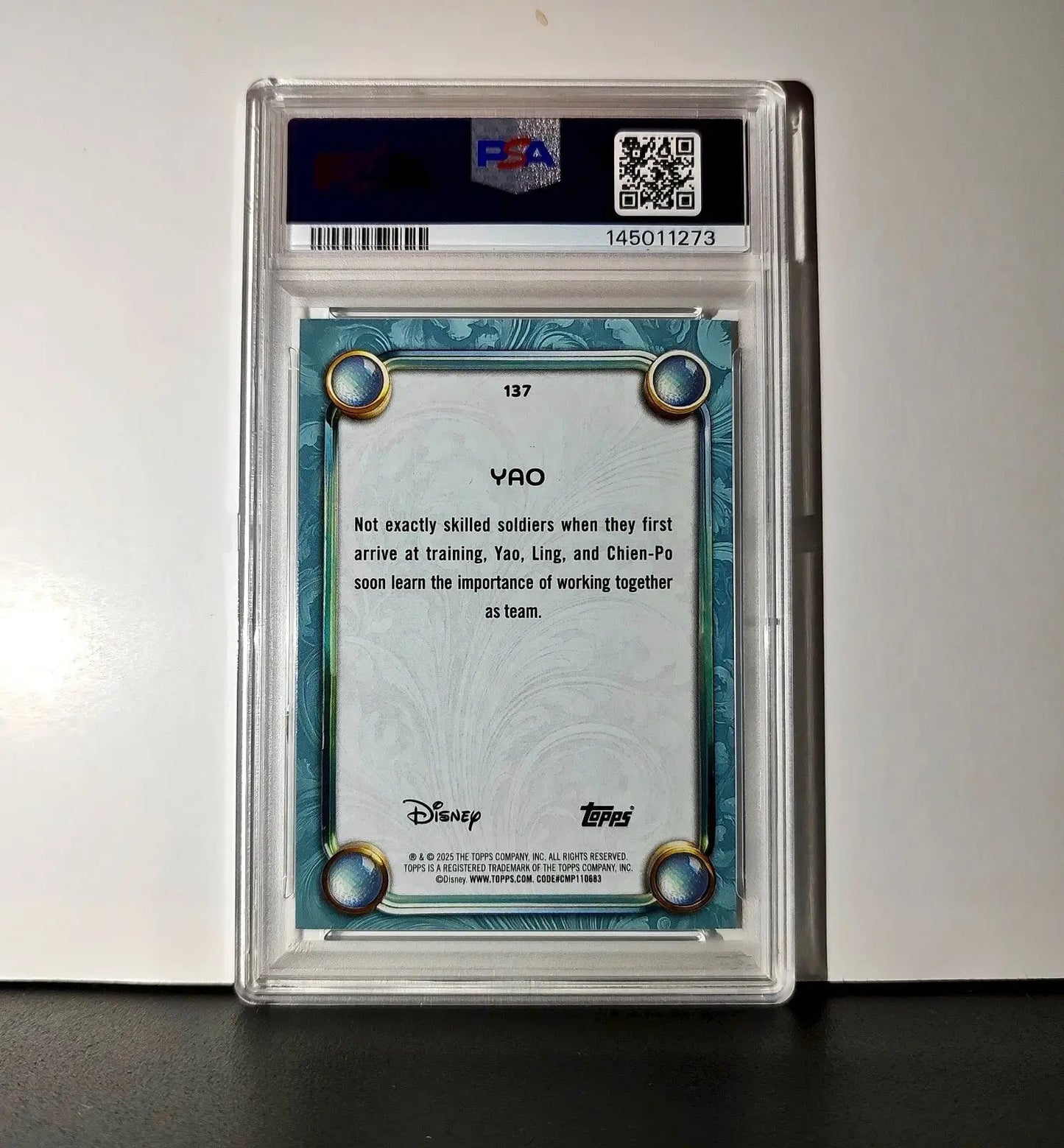 Yao 2025 Topps Disney Wonder #137 Diamond Card Mulan PSA 7 - Non-Sports Card Single