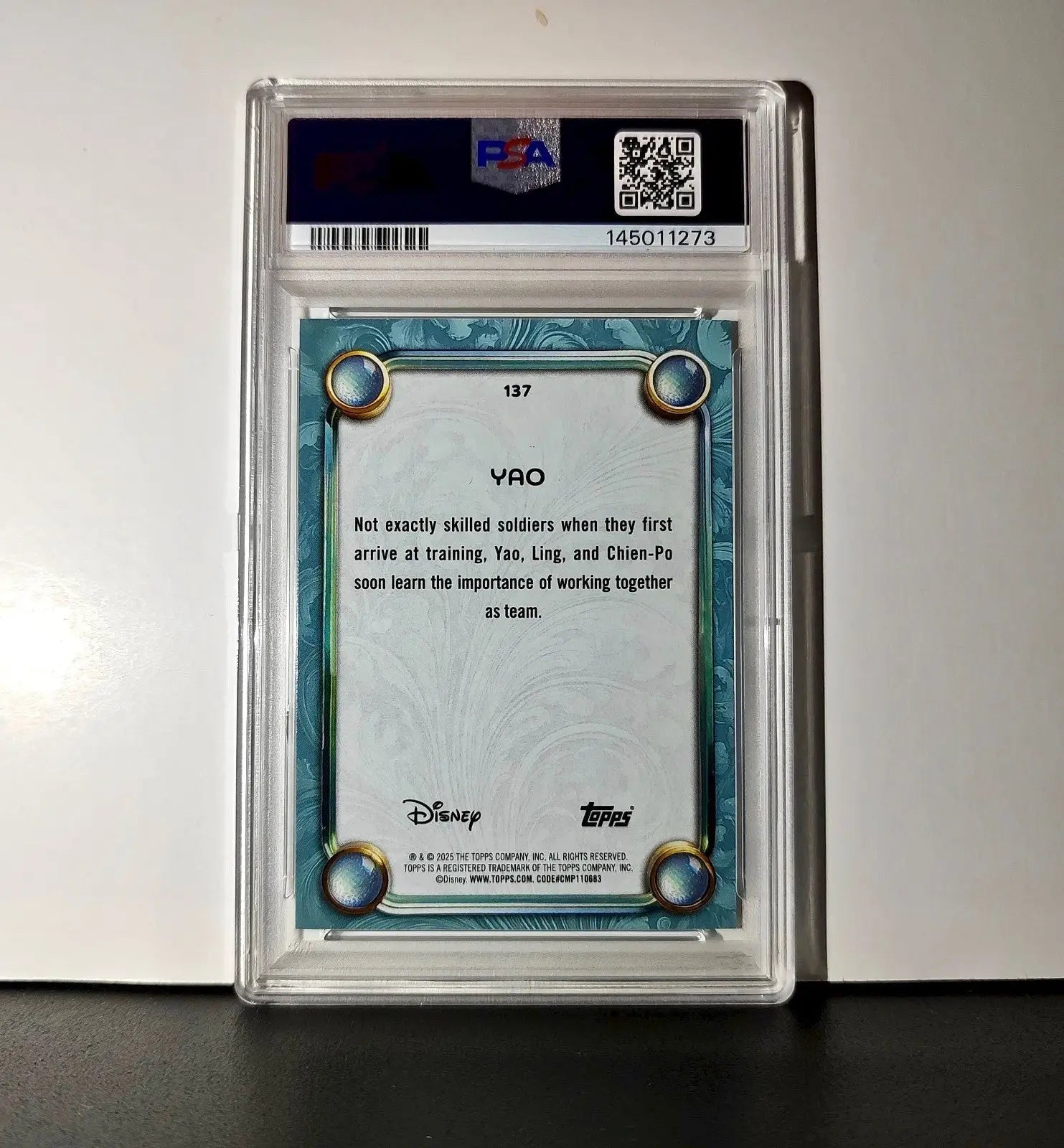Yao 2025 Topps Disney Wonder #137 Diamond Card Mulan PSA 7 - Non-Sports Card Single