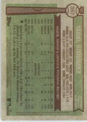 Yariel Rodríguez - 2025 Topps Heritage - #357 - Baseball - Baseball Card Single