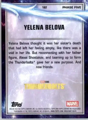 Yelena Belova - 2025 Topps Chrome Marvel Studios - #182 - Non_sport - Marvel Card Single