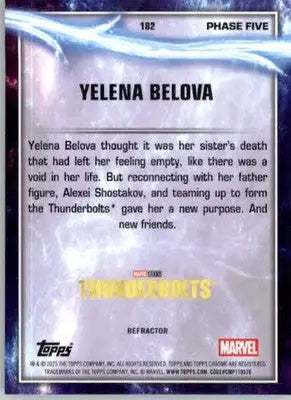 Yelena Belova - 2025 Topps Chrome Marvel Studios - #182 - Rainbow Refractor - Marvel Card Single