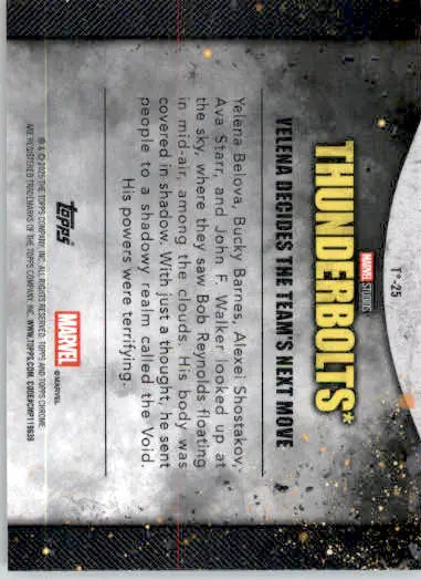 Yelena Decides the Team’s Next Move 2025 Chrome Marvel #T-25 Thunderbolts - Marvel Card Single