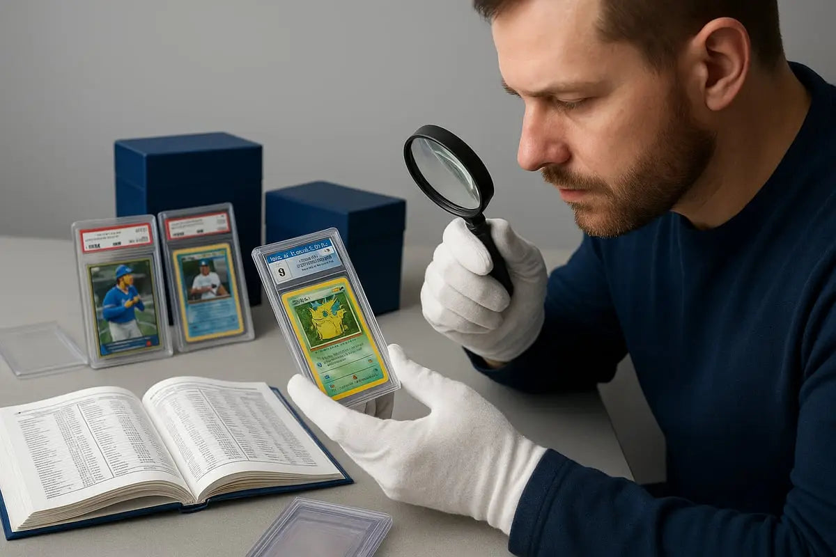 Yellow Pikachu collecting card in protective slab for beginners card journey