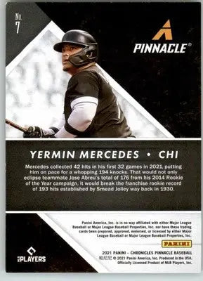 Yermin Mercedes - 2021 Panini Chronicles - #7 - Pinnacle Baseball - Baseball Card Single