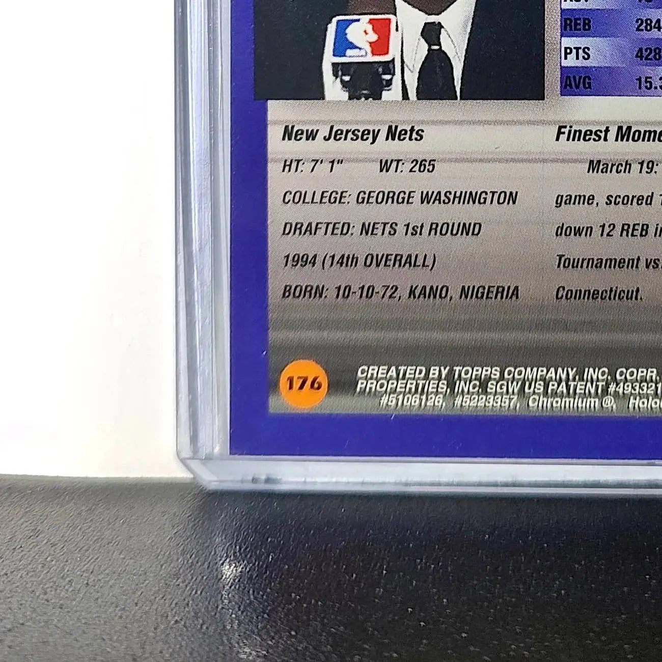 Yinka Dare Rookie 1994-95 Topps Finest #176 Basketball Card