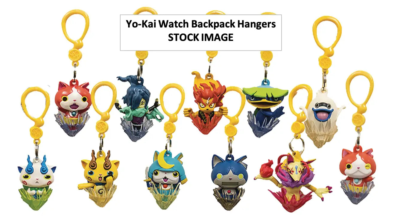 Yo-Kai Watch Backpack Hangers in Factory Sealed Packs featuring fun blind bag collectibles