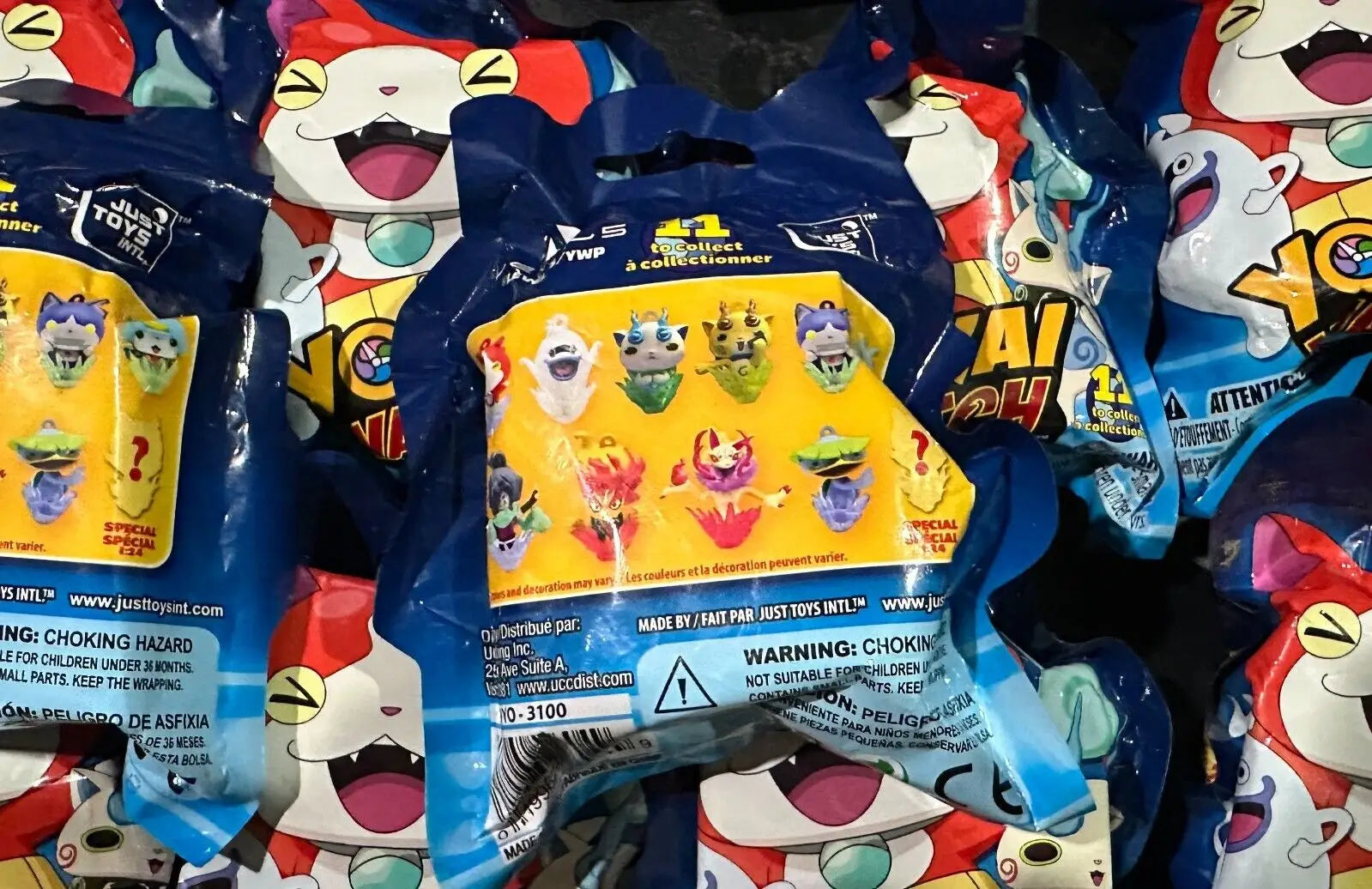 Yo-Kai Watch blind bags in factory sealed packs for collectible backpack hangers