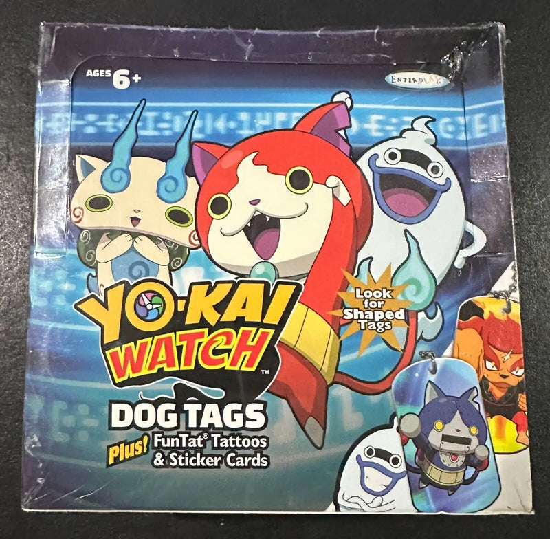 Yo-Kai Watch Dog Tags box featuring 24 new packs for dog tag fun in 2015