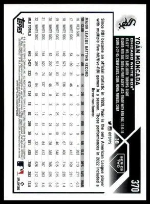 Yoán Moncada 2023 Topps #370 Chicago White Sox - Baseball Card Single