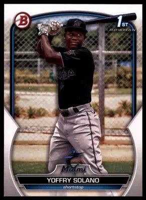 Yoffry Solano 2023 Bowman Prospects #BP-72 Miami Marlins - Baseball Card Single
