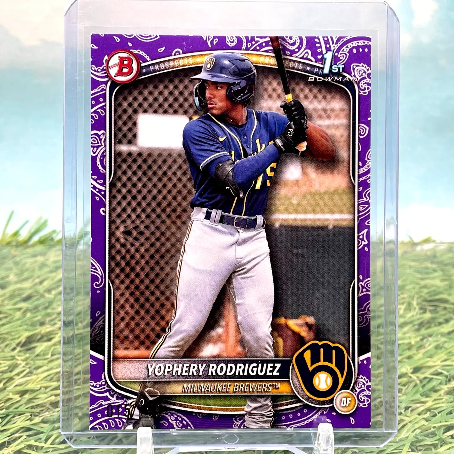 Yophery Rodriguez 2025 Bowman Purple Bandana Pattern #BP-36 /199 - Baseball Card Single