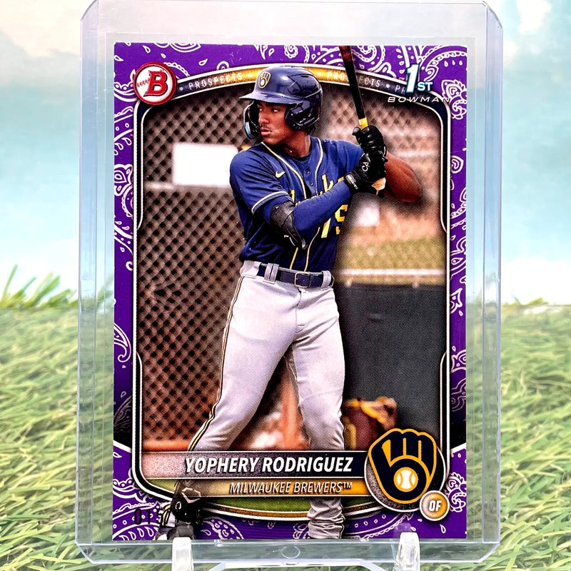 Yophery Rodriguez 2025 Bowman Purple Bandana Pattern #BP-36 /199 - Baseball Card Single