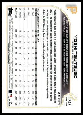 Yoshi Tsutsugo 2022 Topps Update Rainbow Foil #US46 Pittsburgh Pirates - Baseball Card Single