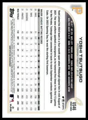Yoshi Tsutsugo 2022 Topps Update #US46 Pittsburgh Pirates - Baseball Card Single