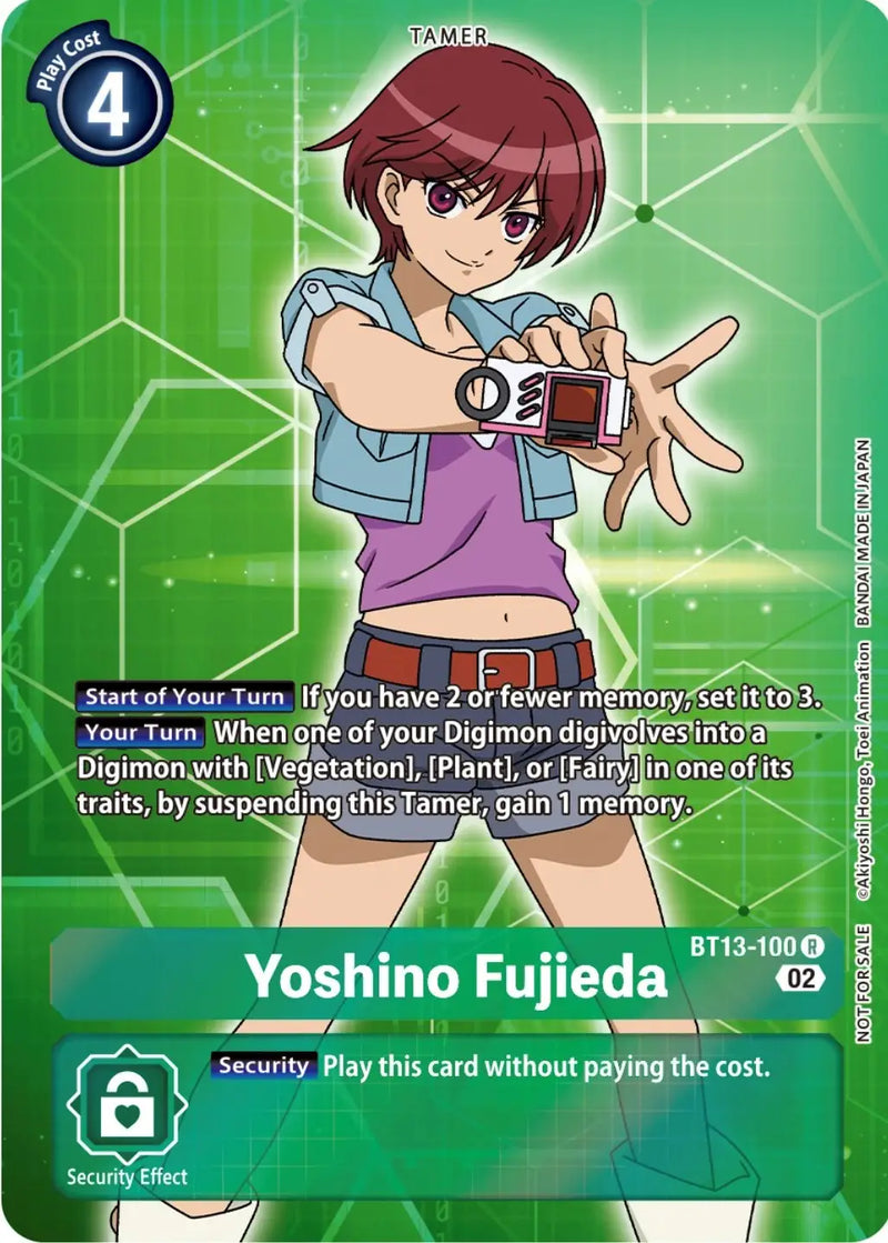 Yoshino Fujieda Digimon card from Versus Royal Knights Booster Box Topper BT13-100