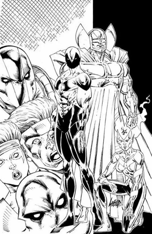 Youngblood #1 (2025) 2nd Printing Cover C 1 in 10 Rob Liefeld Black & White Full Art Variant - Comic Book