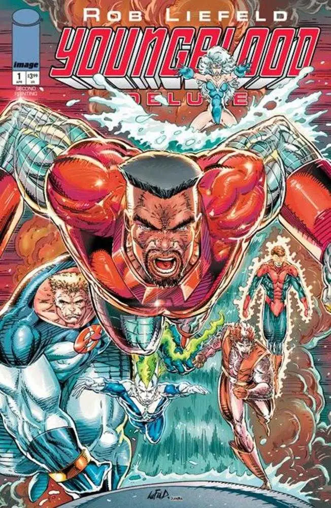 Youngblood Deluxe 2nd Print comic book cover fully remastered artwork