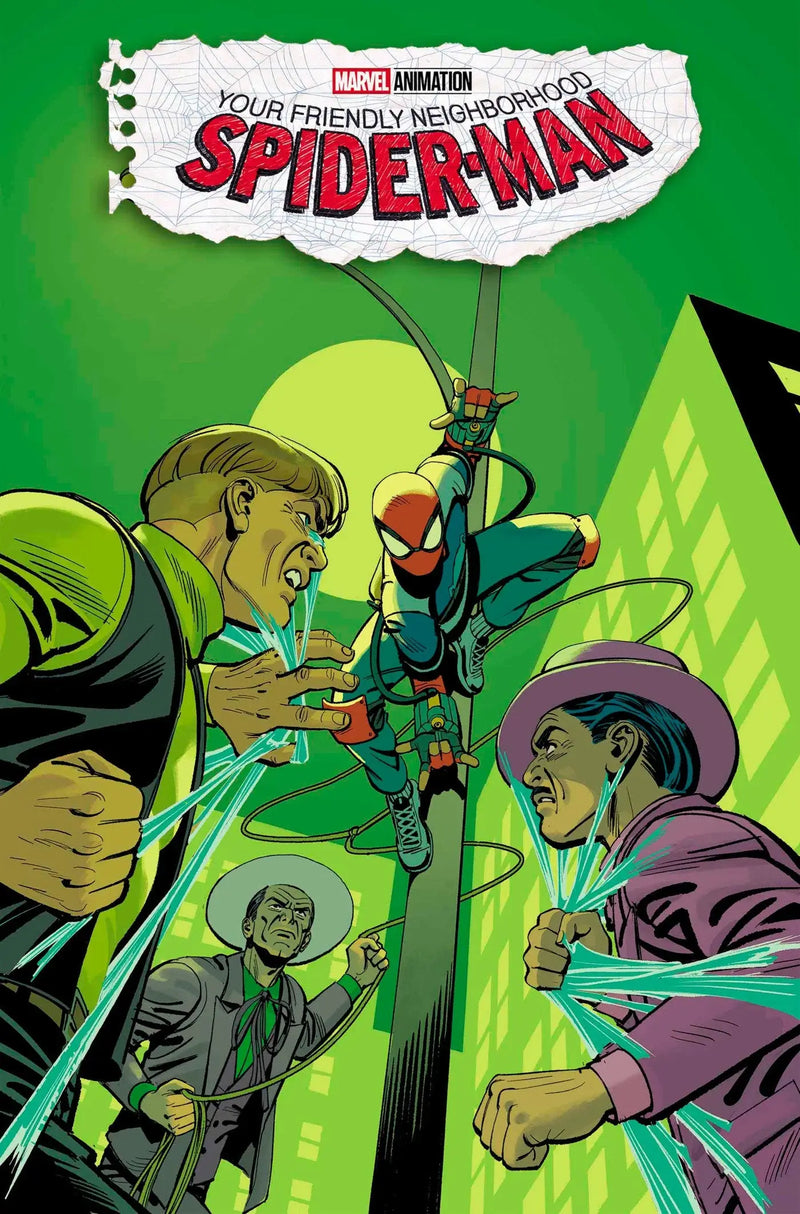 Animated poster of Your Friendly Neighborhood Spider-Man #3 showcasing the friendly neighborhood double life