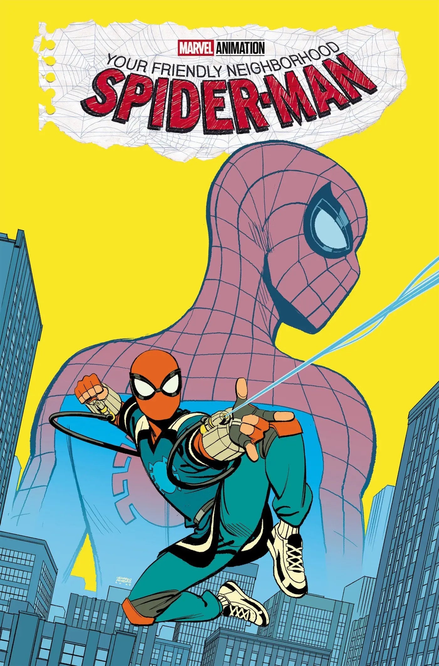 Promotional poster for Your Friendly Neighborhood Spider-Man animated series in the product Your Friendly Neighborhood Spider-Man Old School New School
