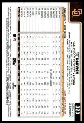 Yu Darvish 2025 Topps #323 San Diego Padres - Baseball Card Single