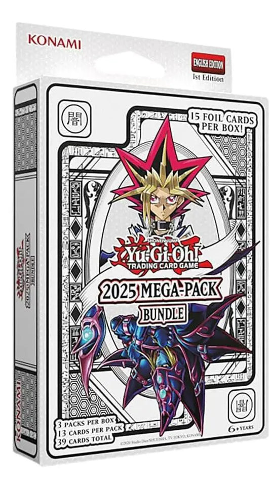 Yu-Gi-Oh! 2025 Mega Pack Bundle of trading cards in a random art box