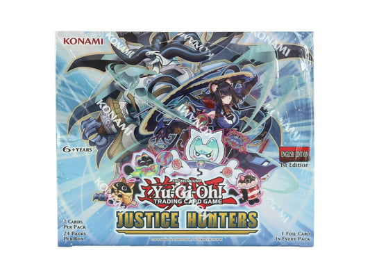 Yu-Gi-Oh! Justice Hunters Booster Box | Columbia Sports Cards & More - Sports Card Hobby Boxes