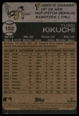 Yusei Kikuchi 2022 Topps Heritage #152 Seattle Mariners