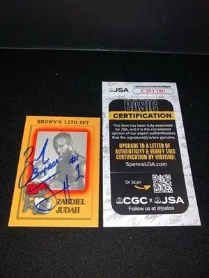 Zabdiel Judah Signed RC 1997 Brown’s Boxing Cards 11th Set Card #45 Auto JSA - Other