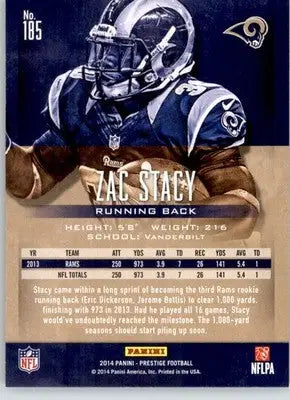 Zac Stacy - 2014 Panini Prestige - #185 - Football - Football Card Single